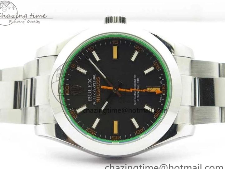 SH3131 GV on Black Bracelet Best ARF Dial Steel 1:1 Edition Milgauss 904L 116400 0803